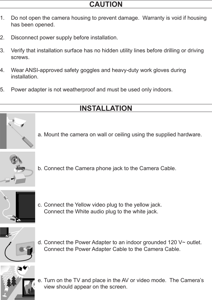 Harbor Freight Weatherproof Security Camera With Night Vision Product