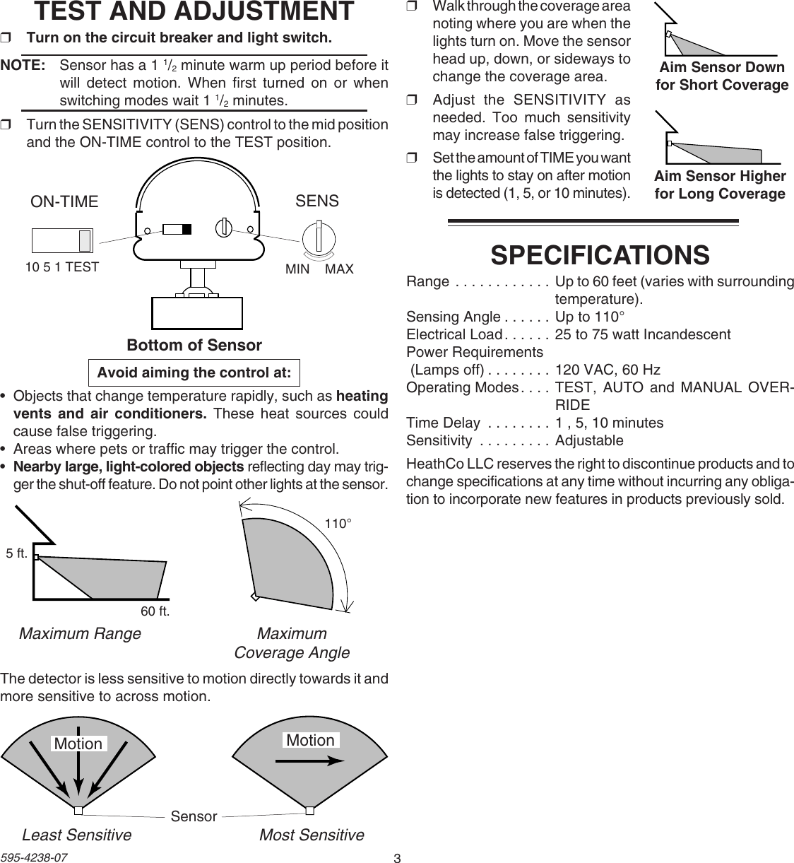 Heath Zenith Motion Sensor Light Settings | Shelly Lighting