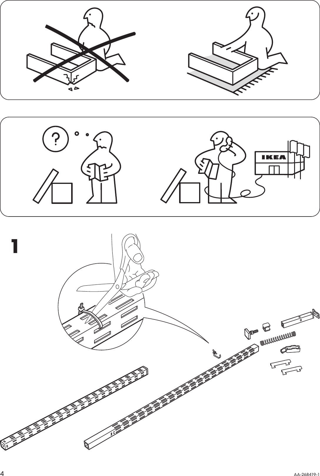 Ikea Broder Height Extension Post Foot Assembly Instruction