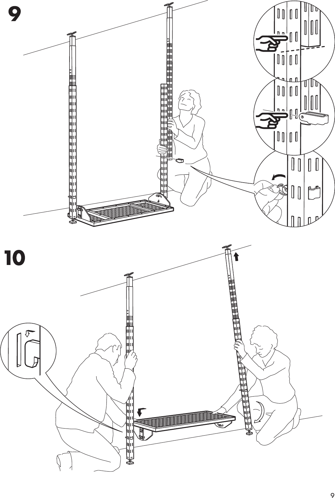 Ikea Broder Height Extension Post Foot Assembly Instruction