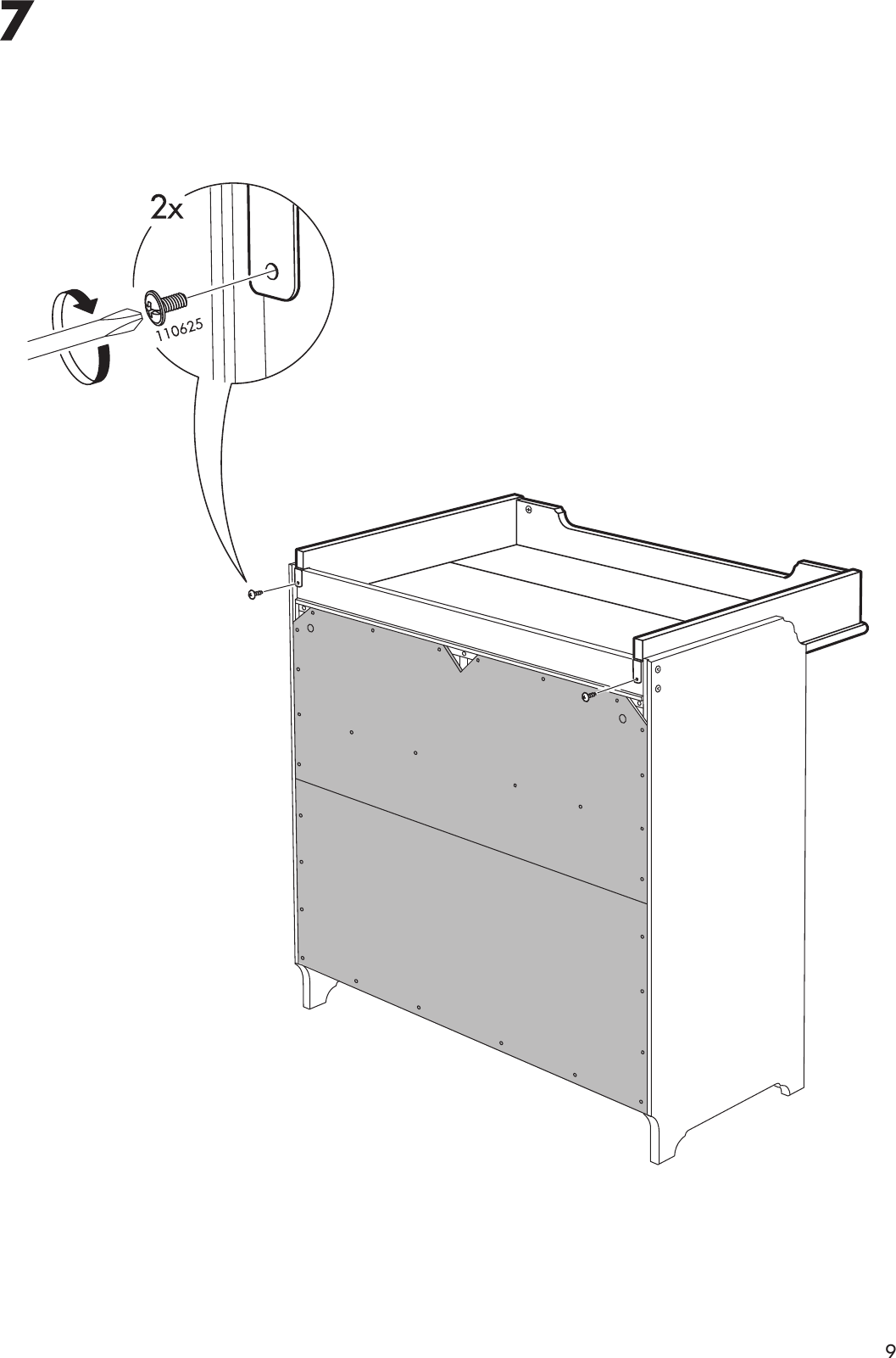 Ikea Leksvik Changing Tabletop 34X23 Assembly Instruction