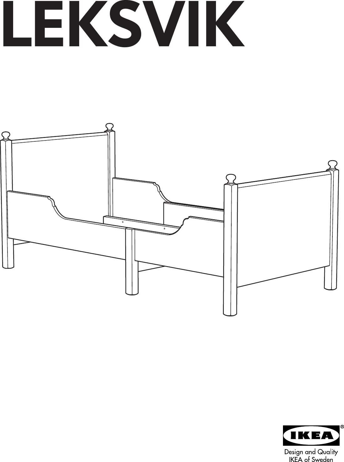 Ikea Leksvik Extendable Bed Frame 38X75 Assembly Instruction