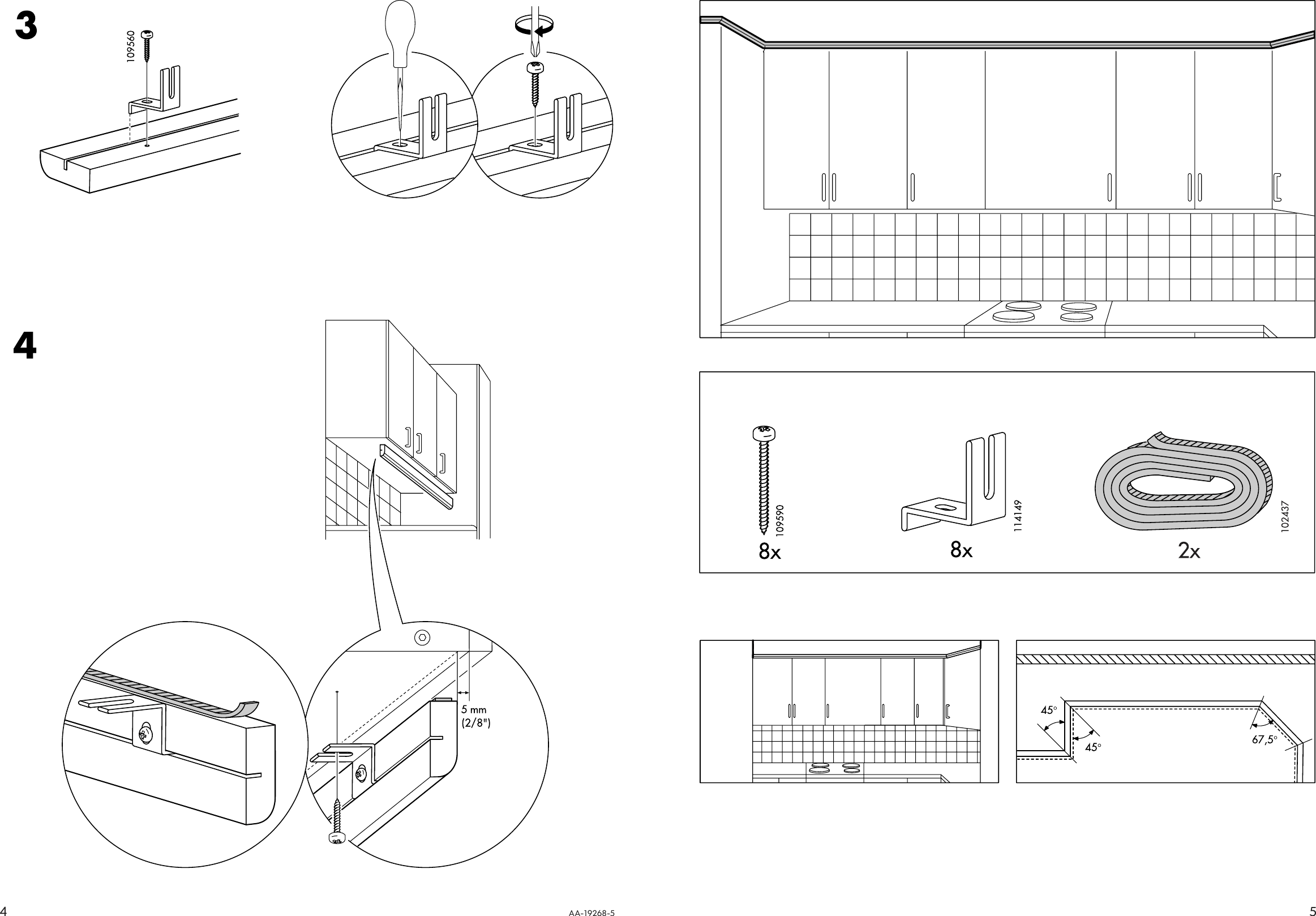 Ikea Perfekt Linjar Round Deco Strip 87 Assembly Instruction