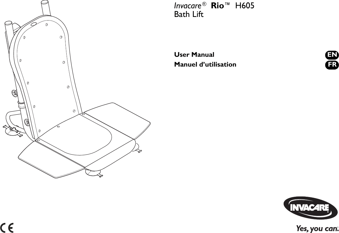 Invacare Personal Lift H65 Users Manual 1167607A