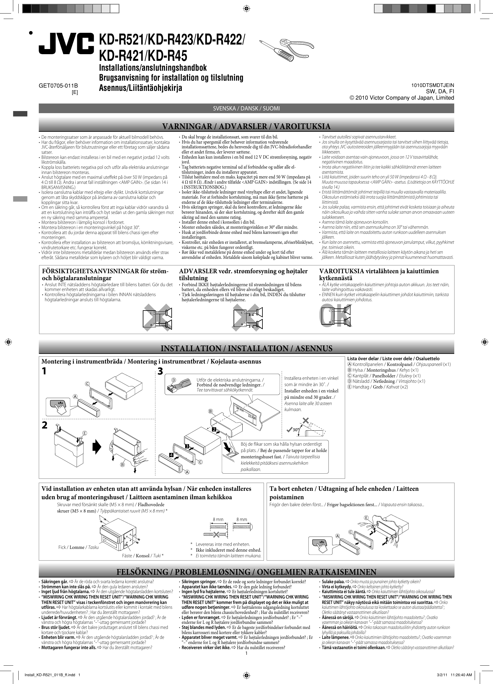 JVC KD R421E Install_KD R521_011B_ff User Manual R421E, R422E, R423E