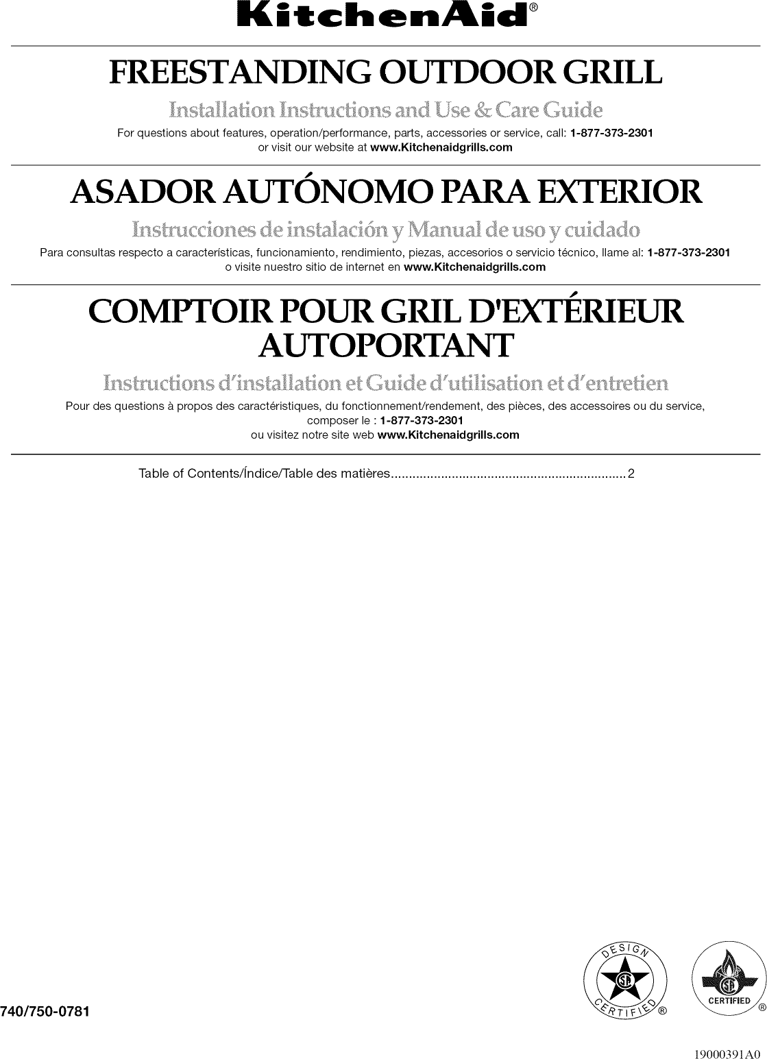 Kitchenaid 740 0781 User Manual GRILL Manuals And Guides 1308327L