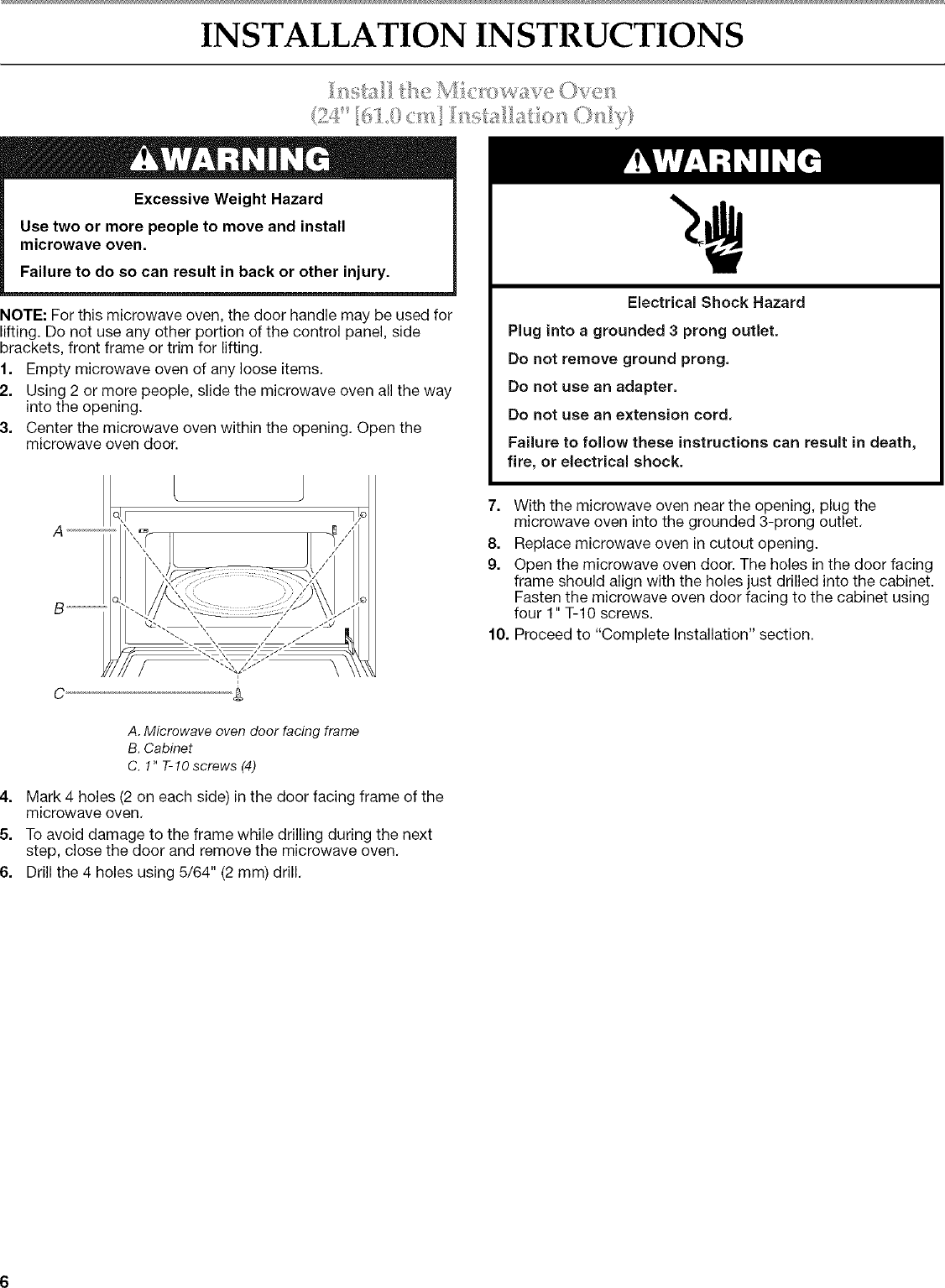 Kitchenaid KBMS1454BSS0 User Manual MICROWAVE Manuals And Guides L0703057