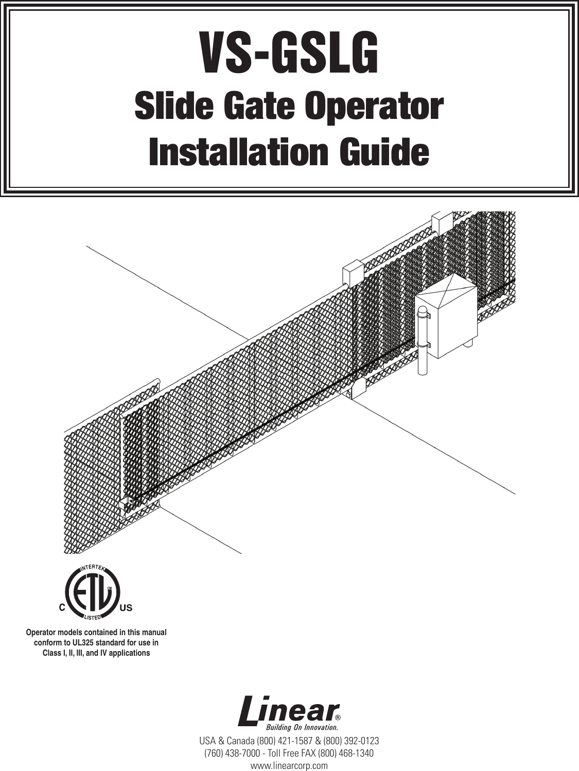 Linear Vs Gslg Series Industrial Variable Speed Gate Operator Quick