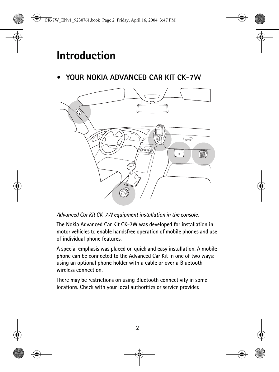 Microsoft HF5 Bluetooth Hands Free Car Kit User Manual CK 7W ENv1 9230761