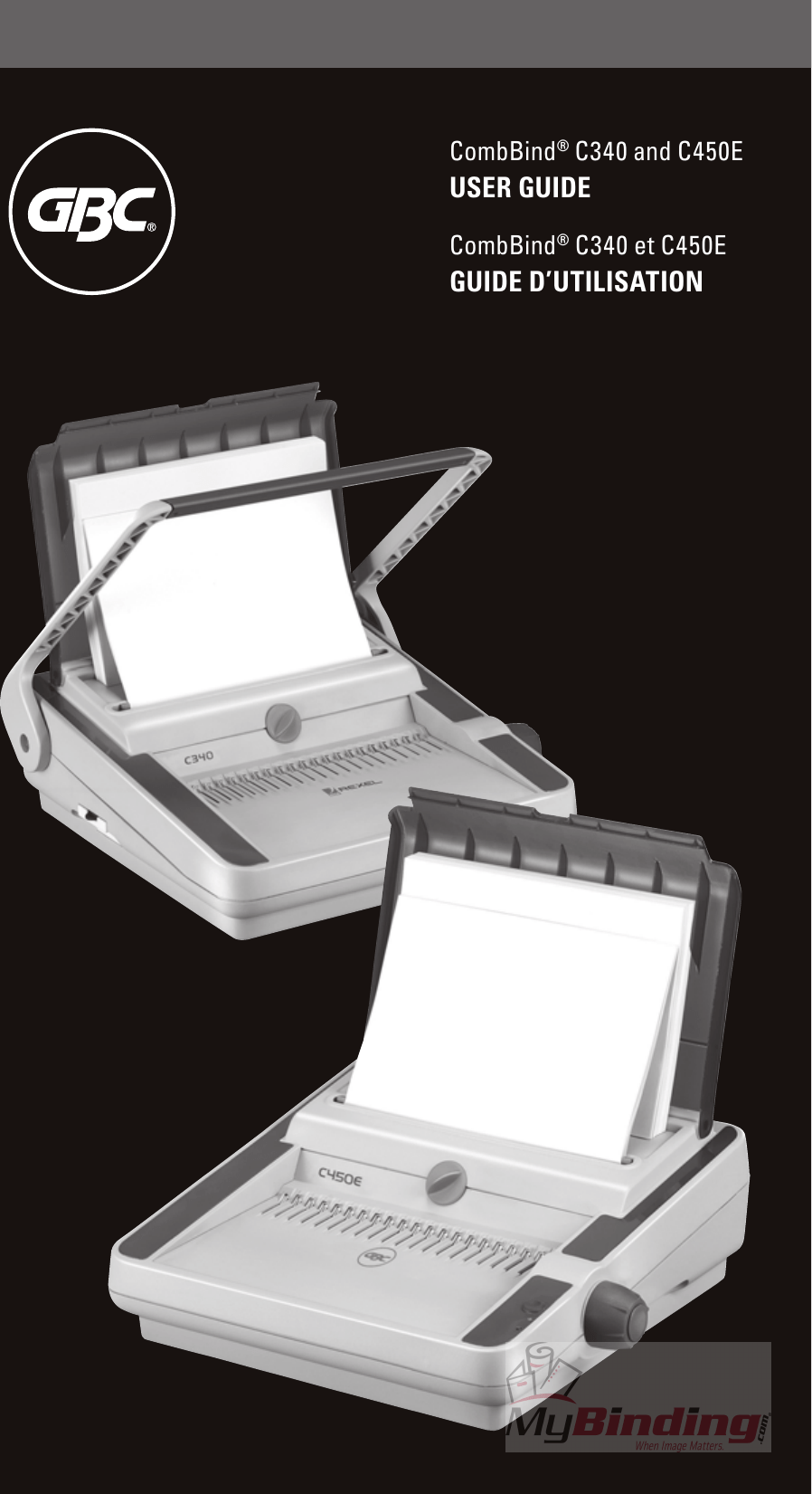 MyBinding Gbc C340 C450E Comb Binding Machine Users Manual User