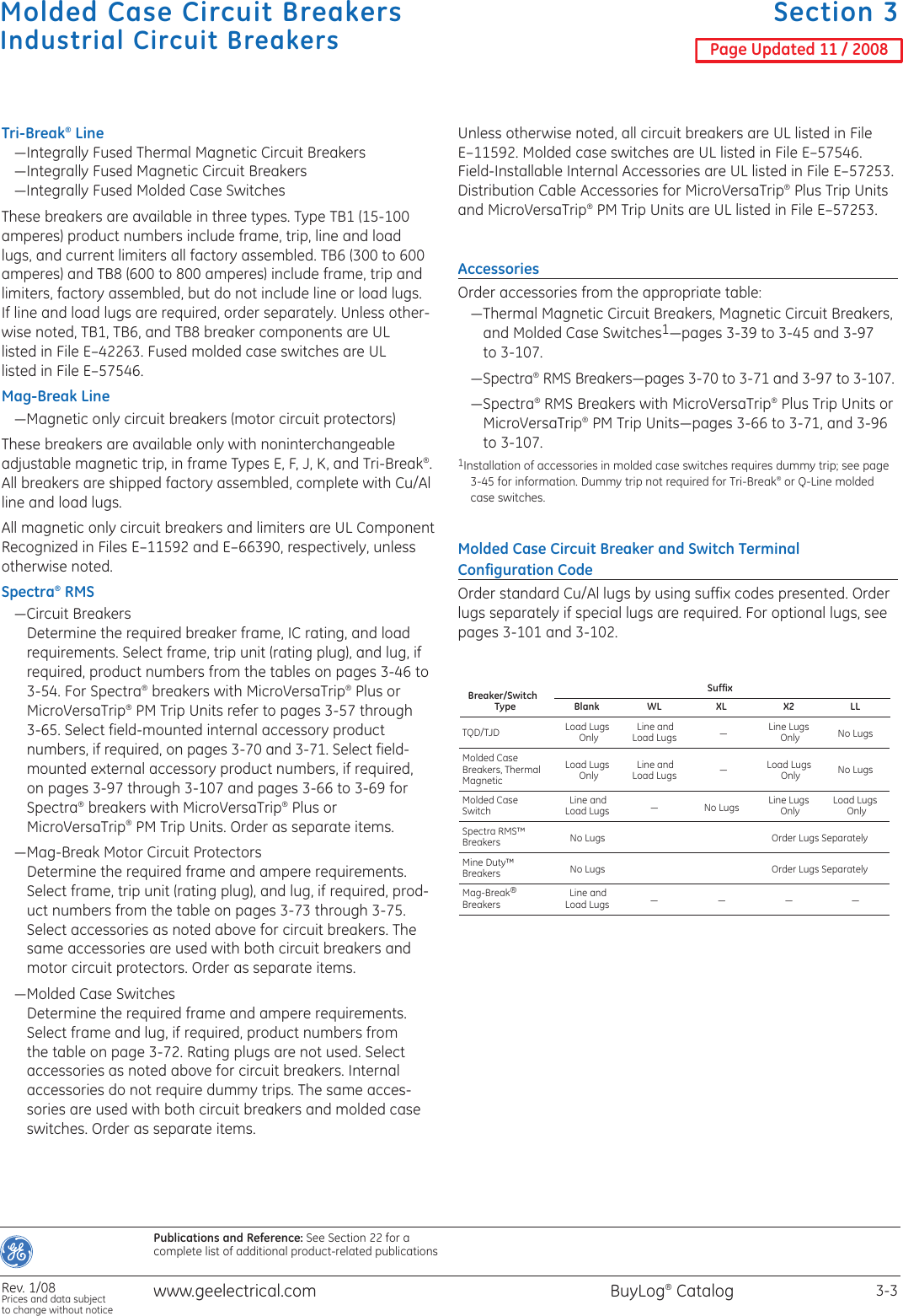 GE 2008 BuyLog — Section 3