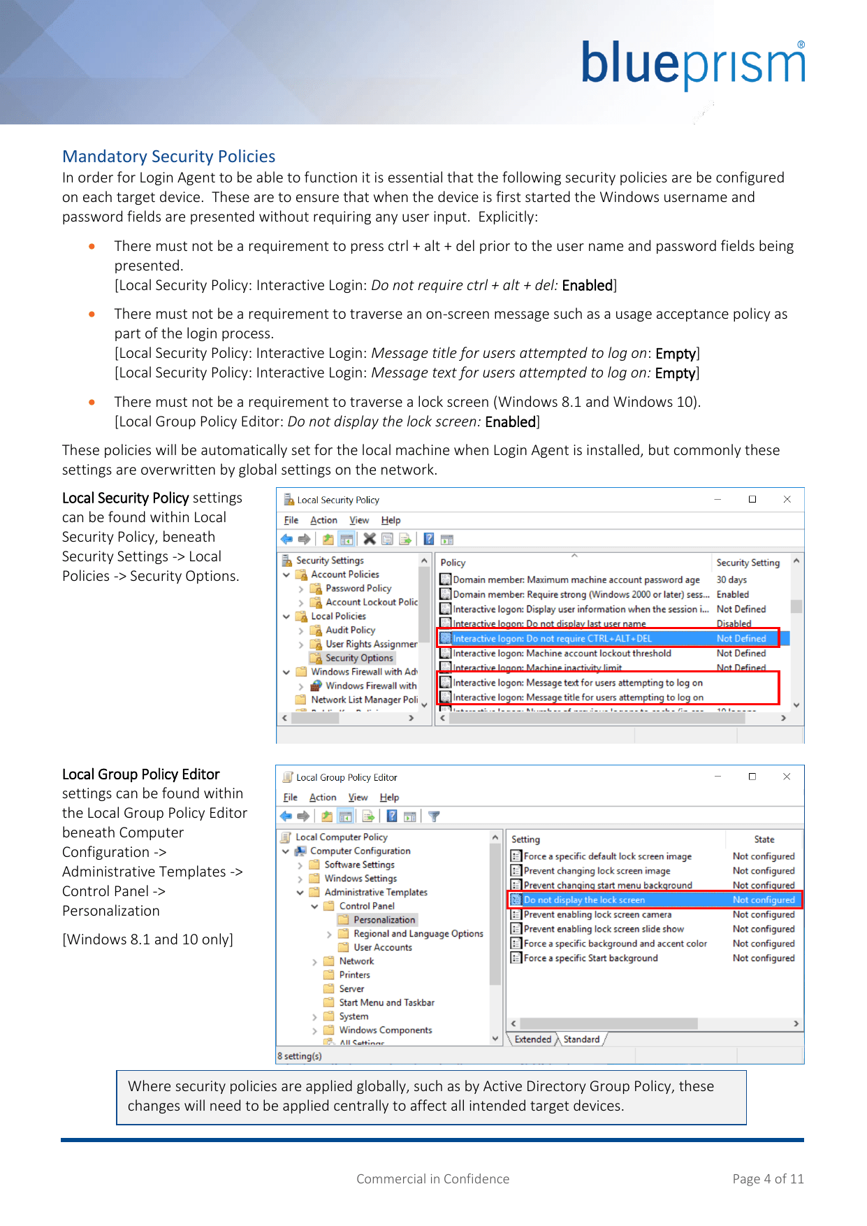 Login Agent Blue Prism User Guide