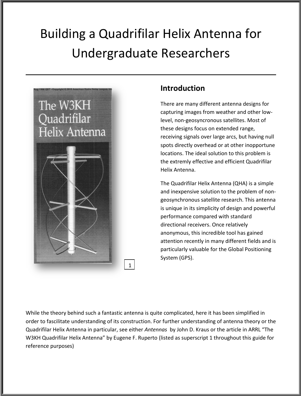 Building QFH Antenna Guide