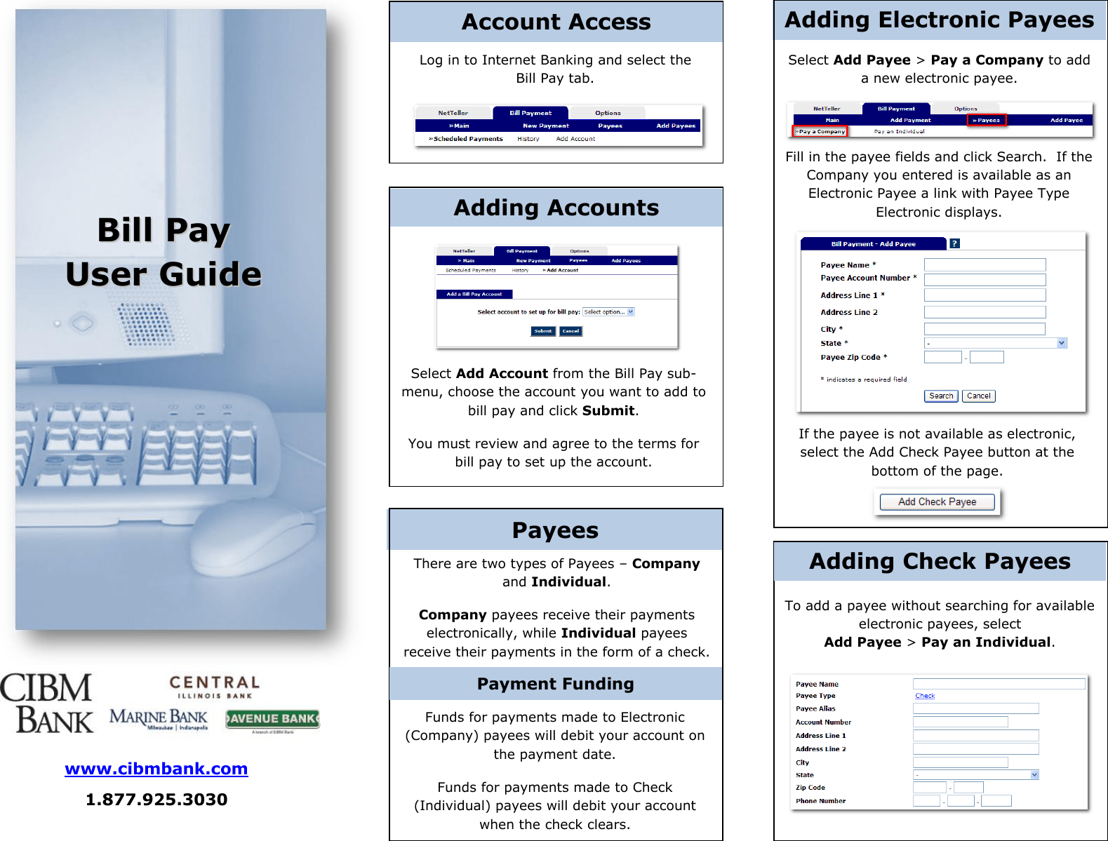 CIBM Online Banking Bill Pay User Guide
