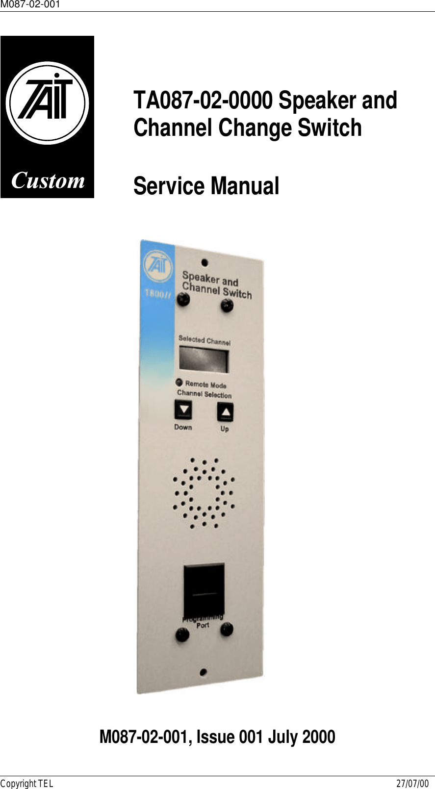 T800/TA087/M087 02 001 M087