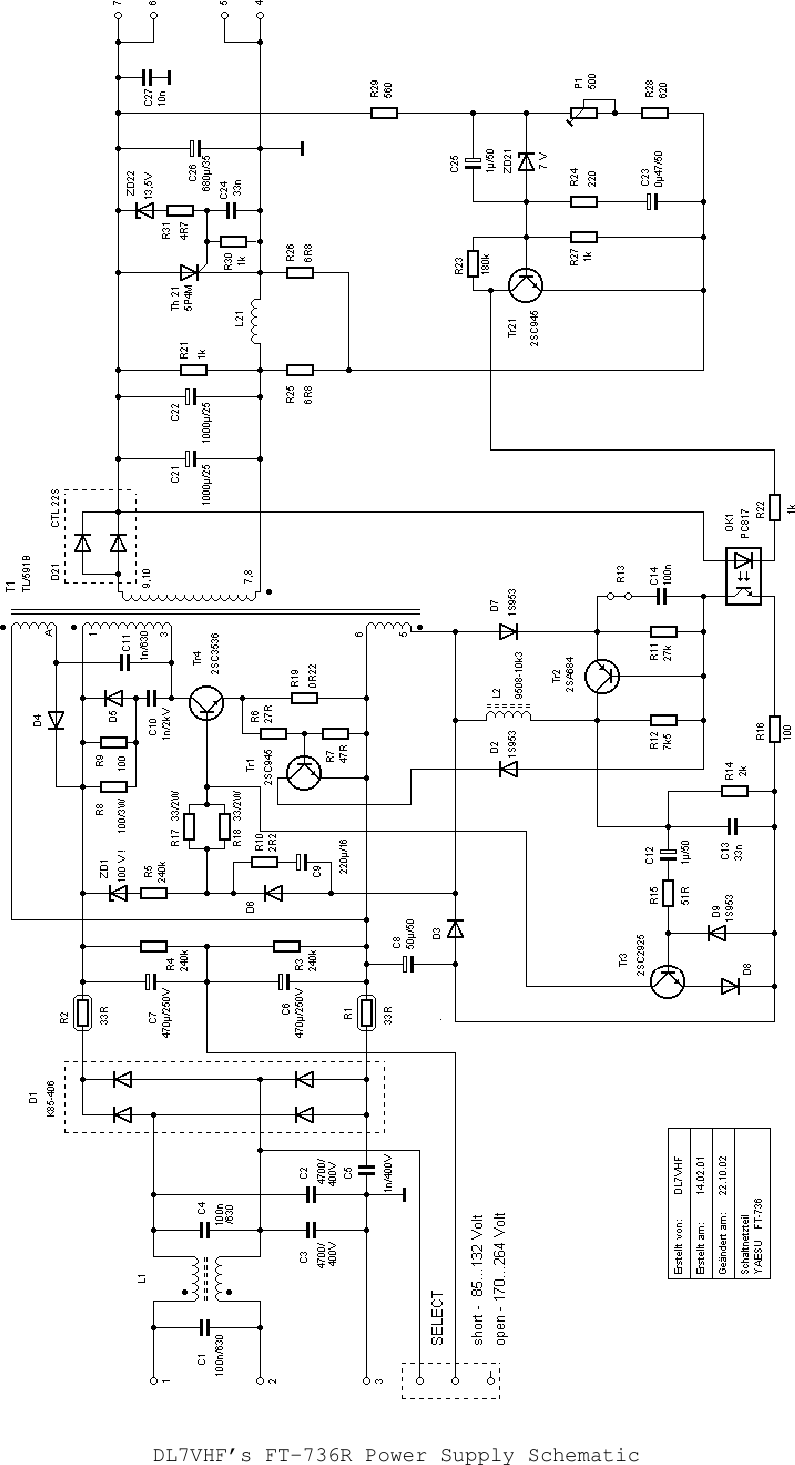 Yaesu FT736R PS Repair FT 736R