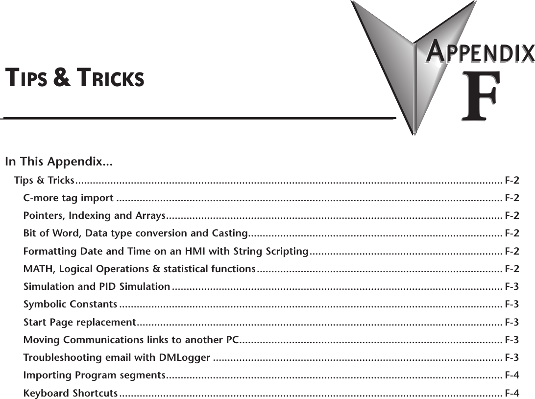 BRX User Manual, 3rd Edition Appendix F Appxf