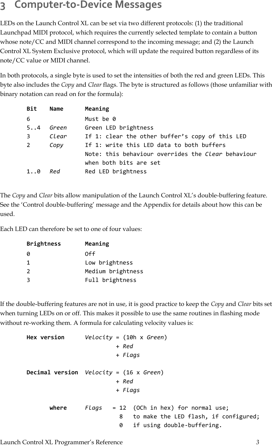 Nocturn Protocol Launch control xl programmers reference guide