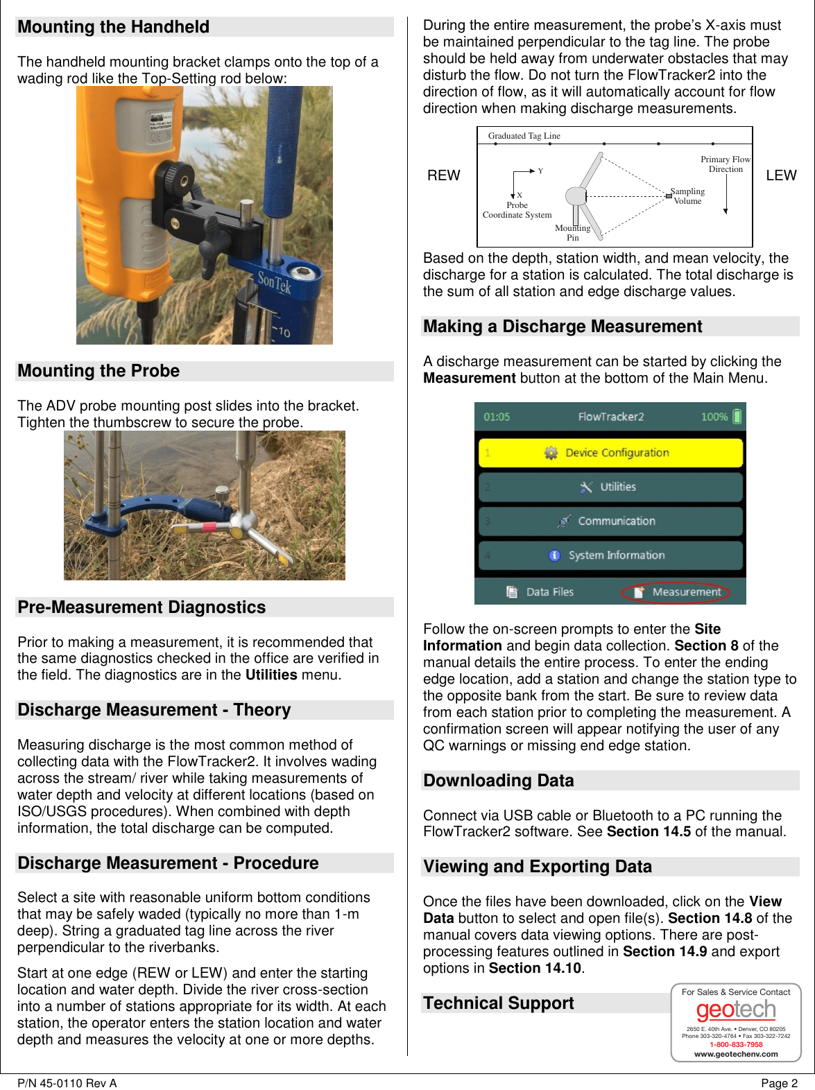 SonTek FlowTracker2 Quickstart Guide (English)