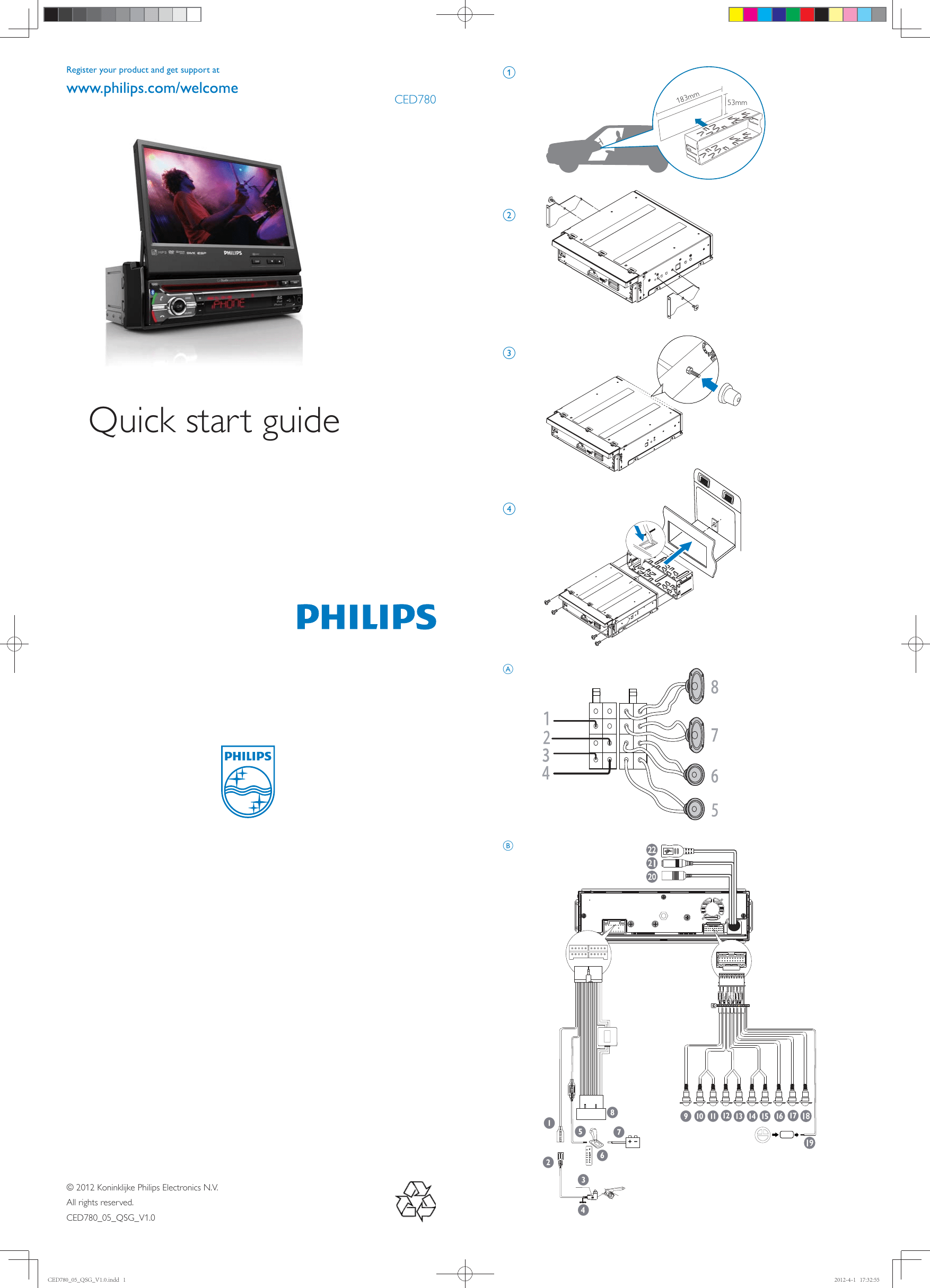 Philips CED780/05 CED780_05_QSG_V1.0 User Manual Quick Start Guide
