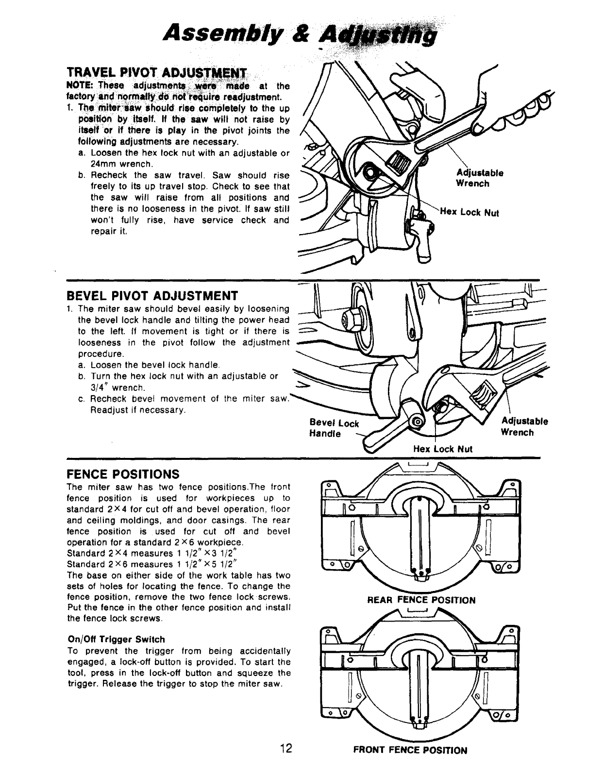 Pro Tech 7208 TYPE 2 User Manual COMPOUND MITER SAW Manuals And Guides