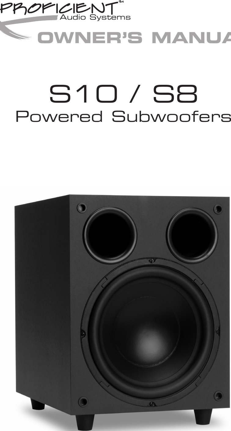 Proficient Audio Systems S10 Users Manual 4