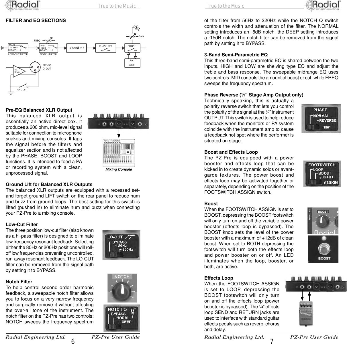 Radial Engineering Pz Pre Users Manual v5