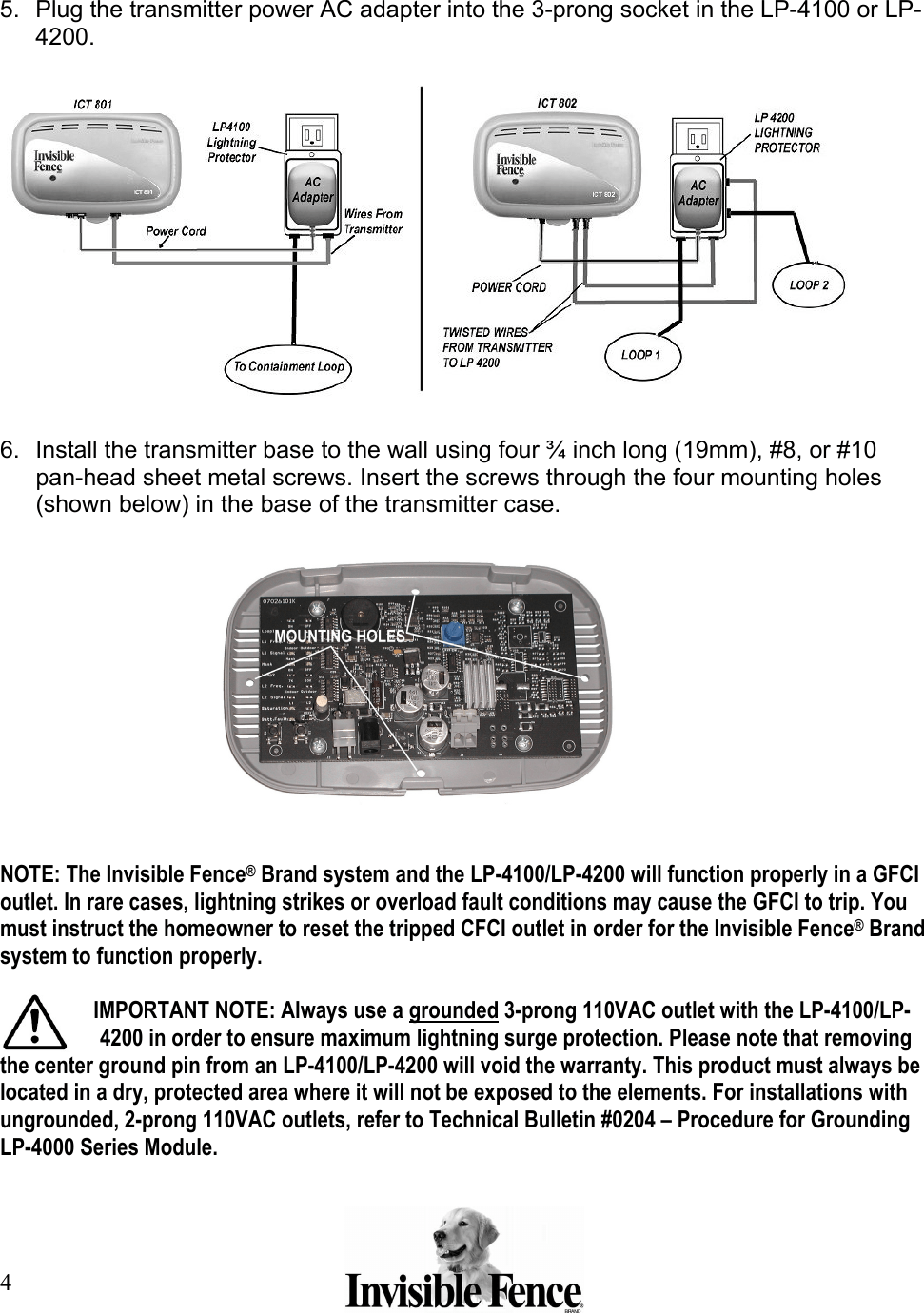 Radio Systems 050261 Pet containment transmitte User Manual Invisible