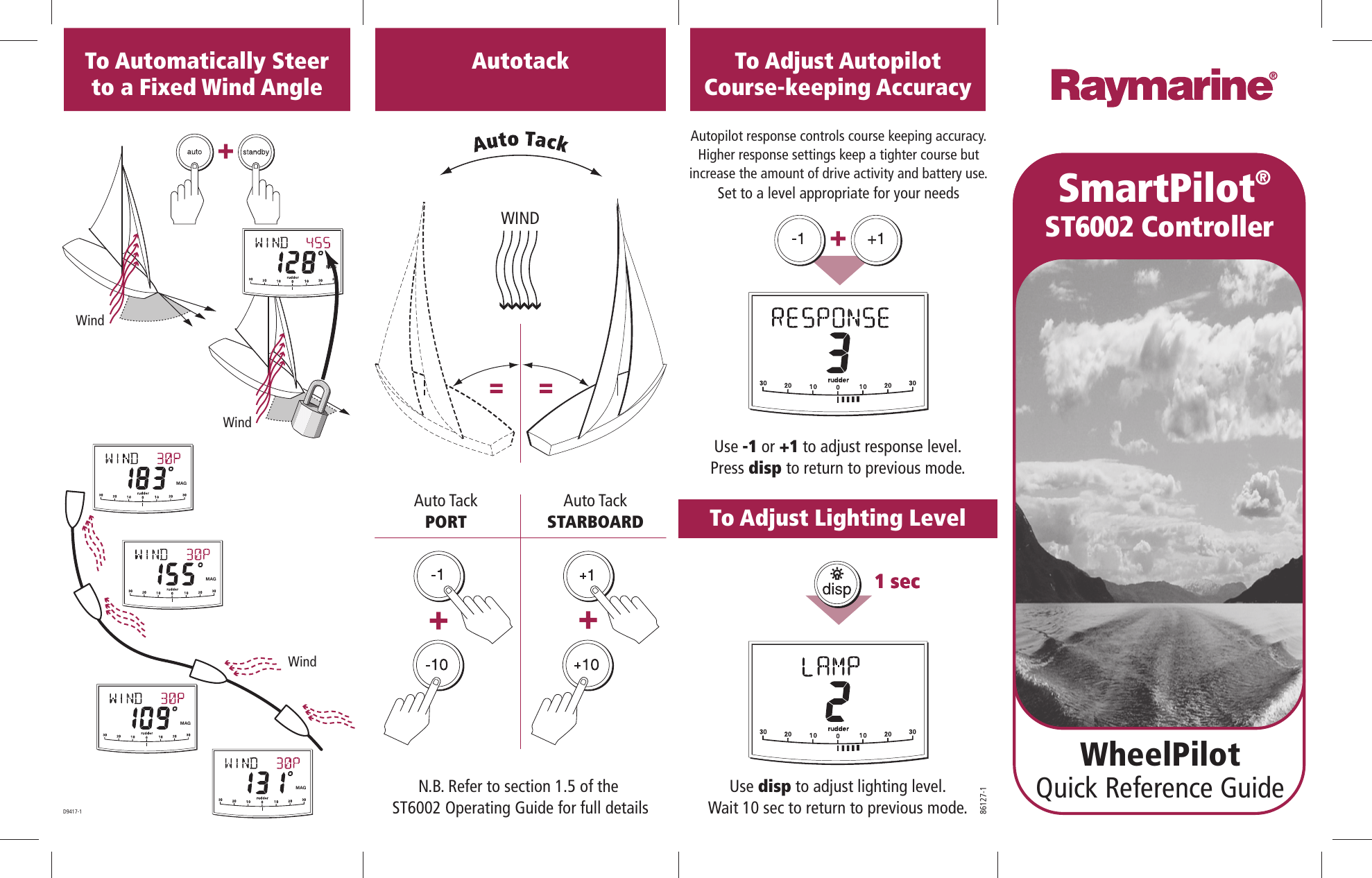 Raymarine Smartpilot St6002 Quick Reference Guide D9417_1