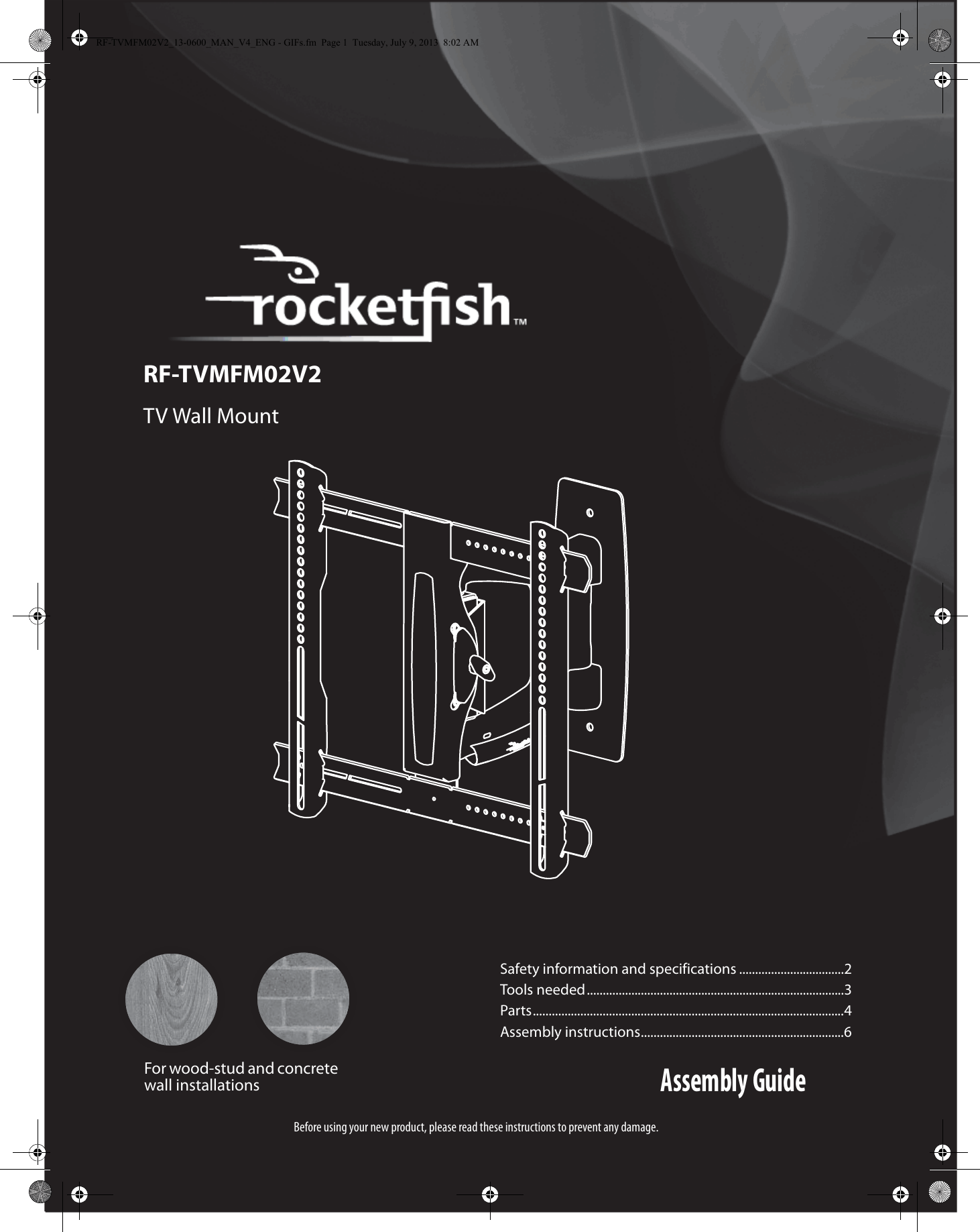 Rocket Fish Rf Tvmfm02 Quick Start Guide TVMFM02V2_13 0600_MAN_V4_ENG