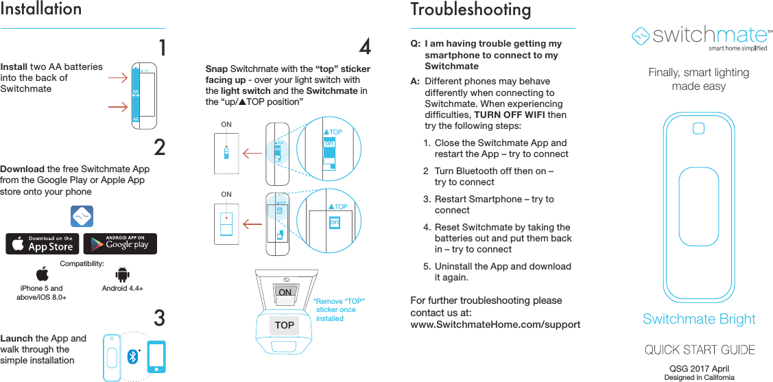 SWITCHMATE HOME SM003 Switchmate User Manual 15 TSM003 UserMan