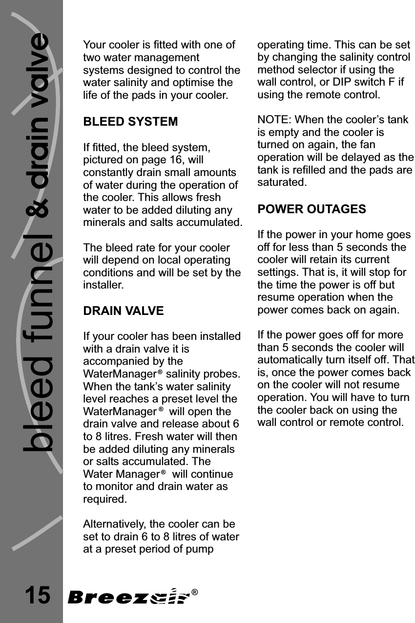 Seeley SIA06 Remote control transmitter User Manual Breezair Freedom