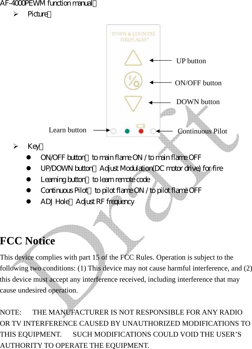 Skytech II AF-4000PEWM REMOTE CONTROL RECEIVER User Manual
