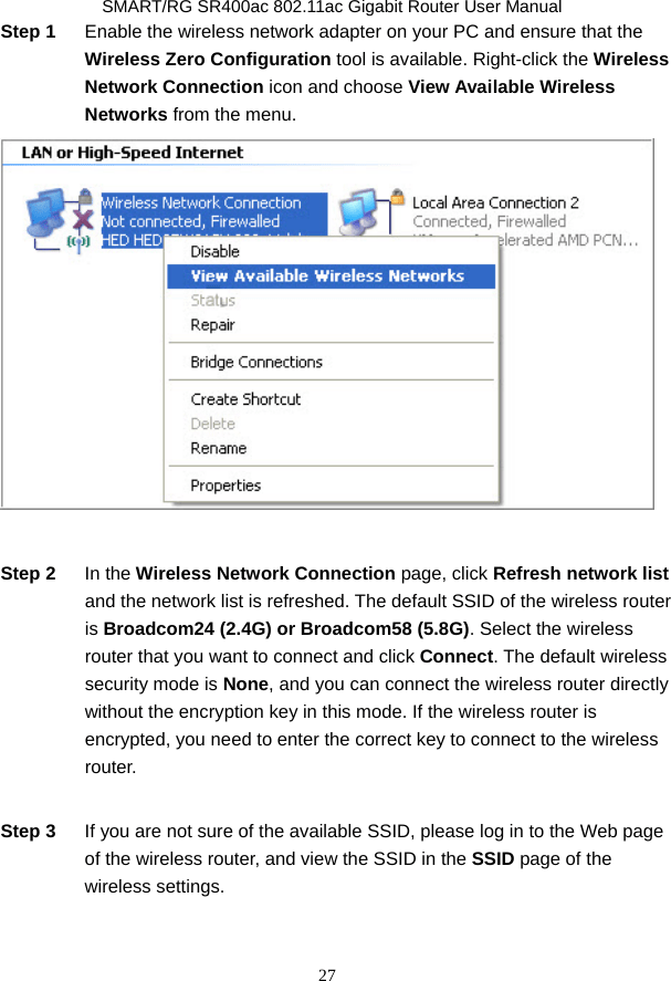SmartRG SR400AC 802.11ac Gigabit Router User Manual