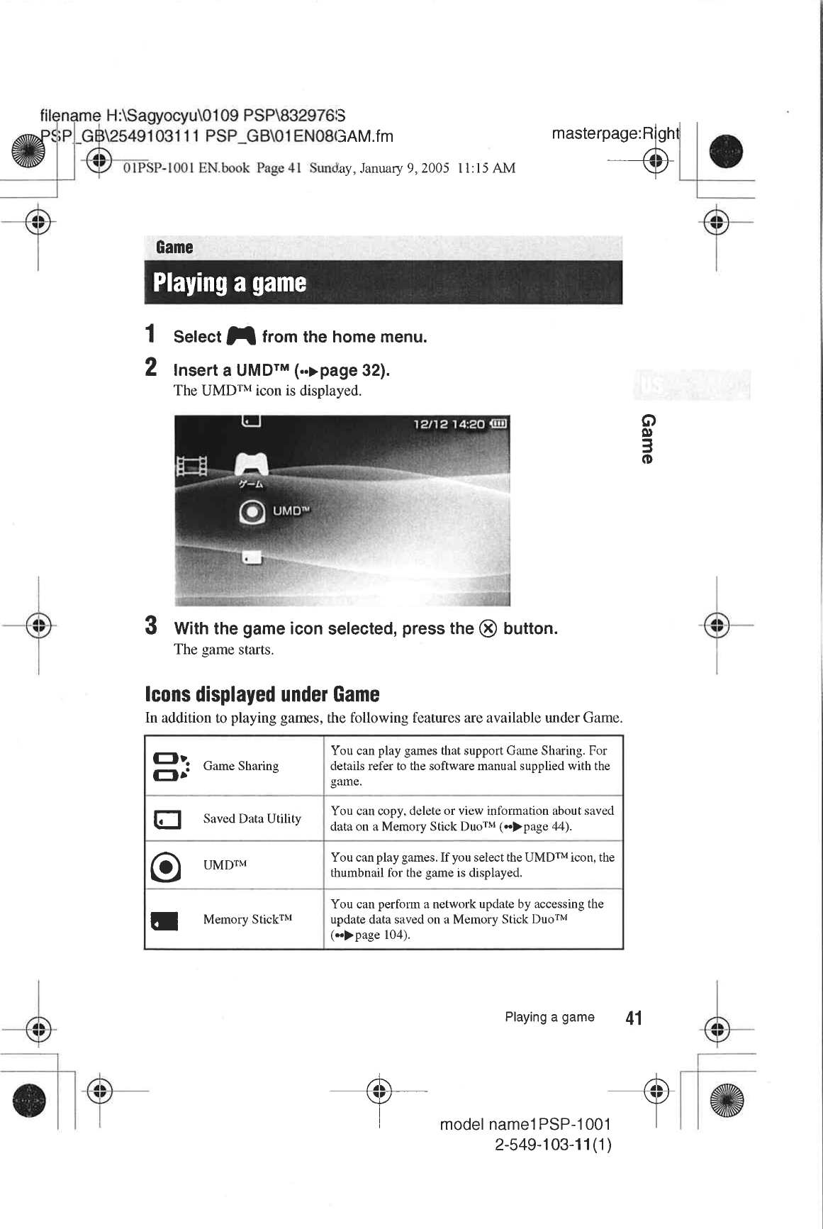 Sony PSP1001 PSP User Manual Part 2