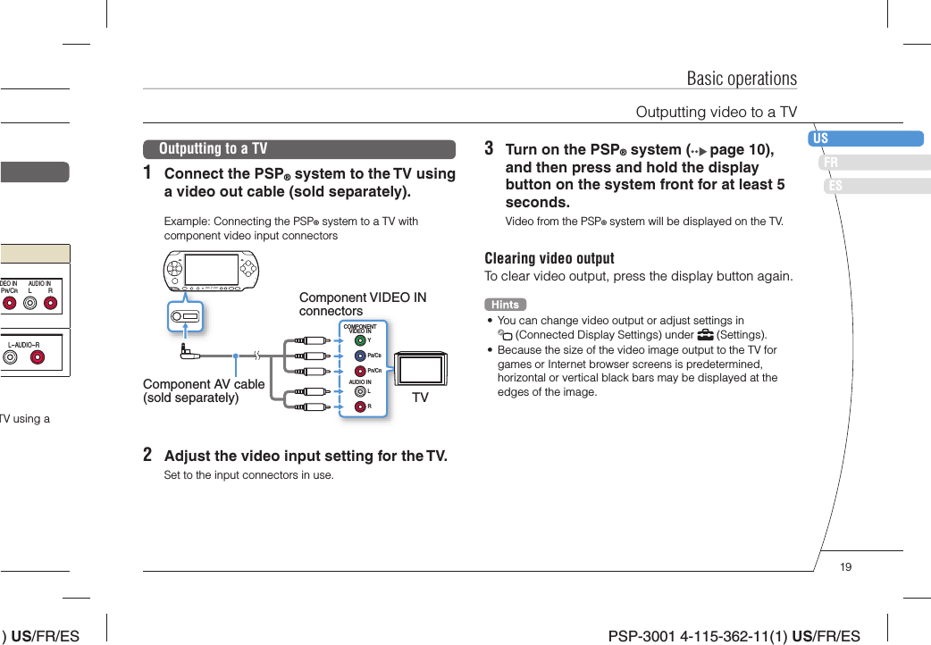 Sony PSP3001D Play Station Portable User Manual PSP 3001