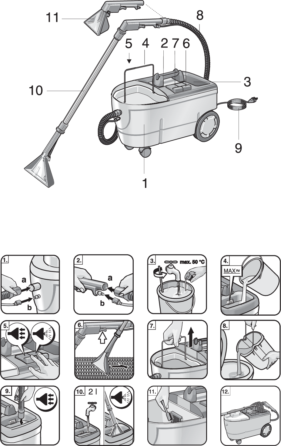 Sweepscrub Kaercher Puzzi 100 200 Extractor Operators Manual BT 016KM