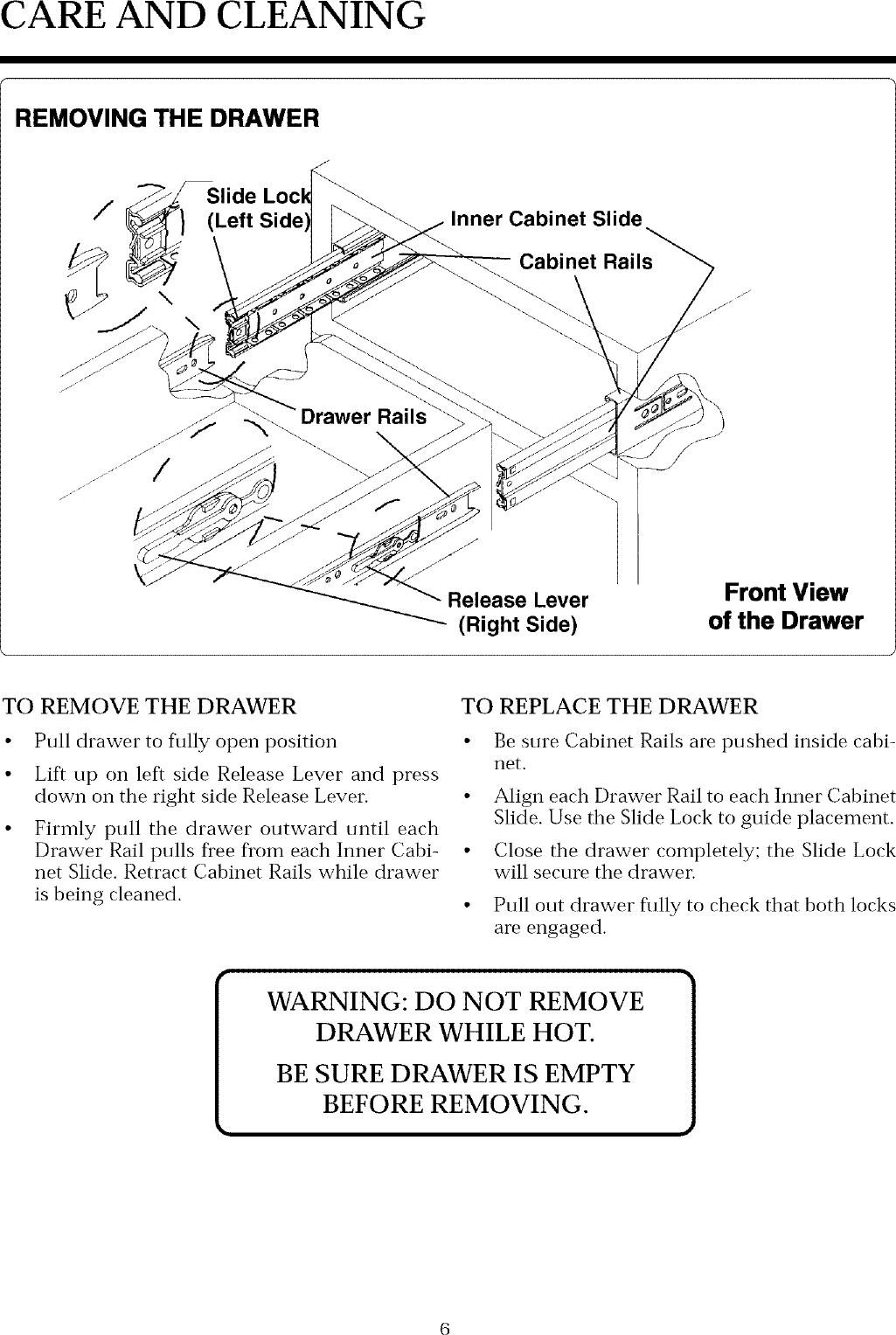 THERMADOR Warming Drawer Manual L0501546
