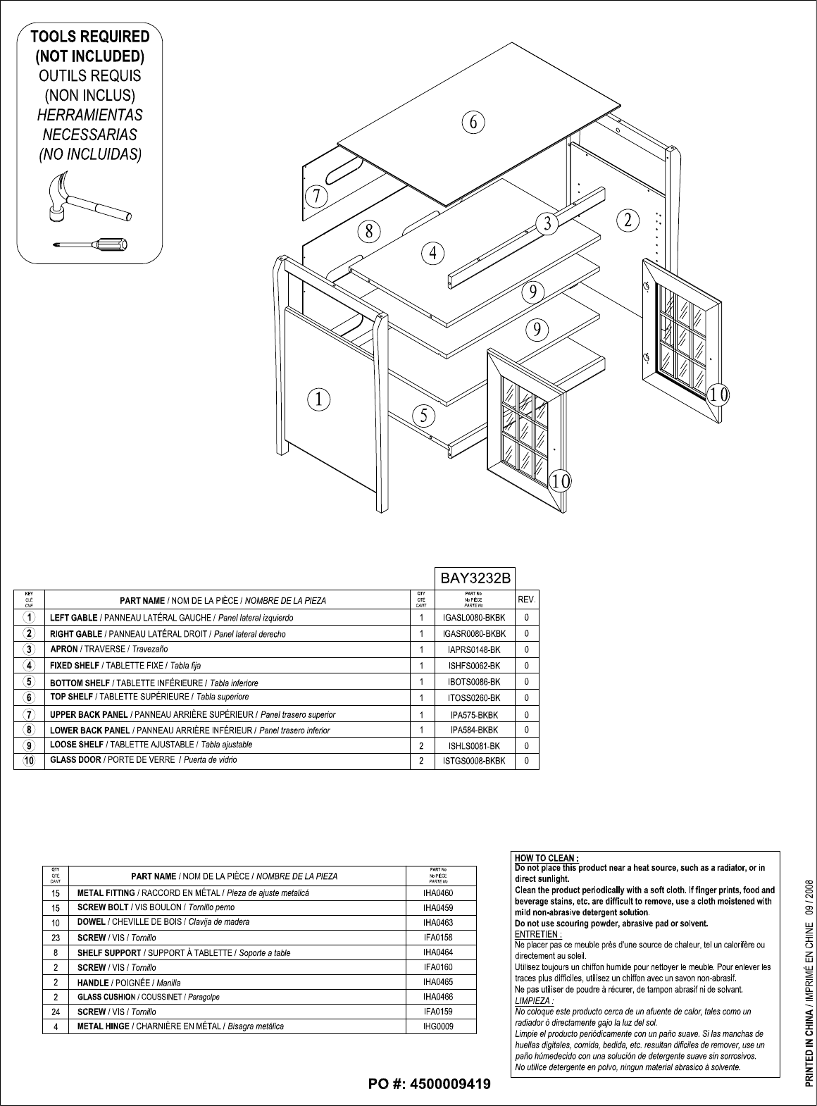 Tech Craft Bay3232B Users Manual