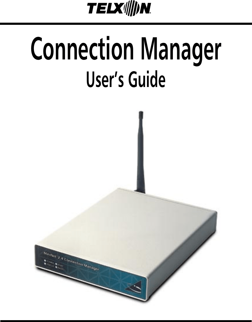 Telxon CMAER WLAN Transmitter Module User Manual Connection Manager