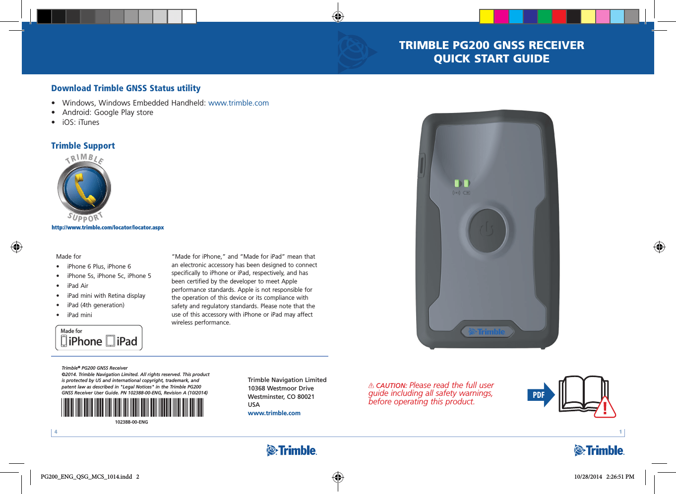 Trimble Navigation 99133 Smart Receiver Accessory User Manual
