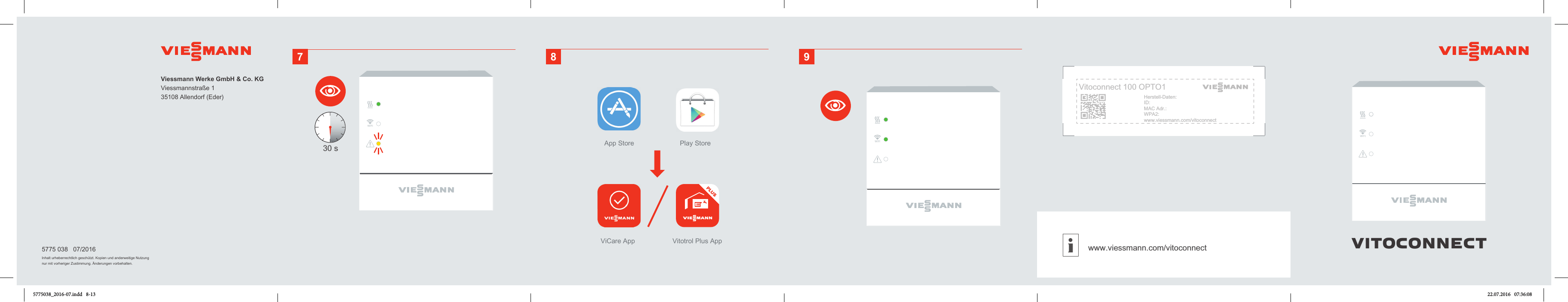 Viessmann Elektronik VC0616 Vitoconnect 100 User Manual vitoconnect 100