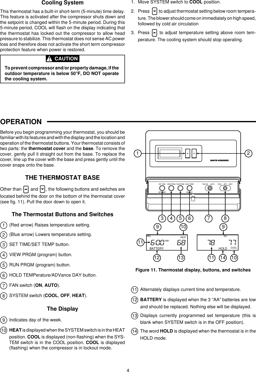 White Rodgers 1F87 51 Operating Instructions (37 5323E)