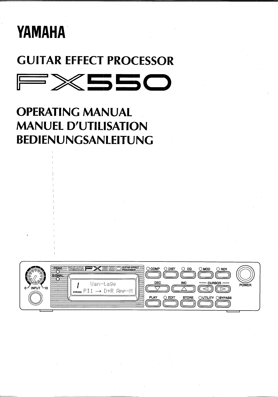 Yamaha Fx550 Operating Instructions Scan 19