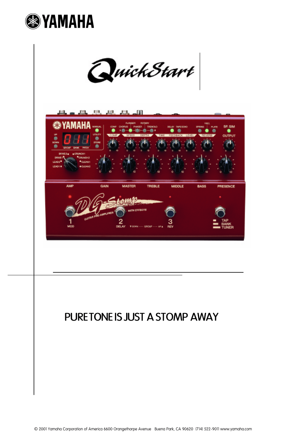 Yamaha Guide DG STOMP Quick Start Dgstomp 2