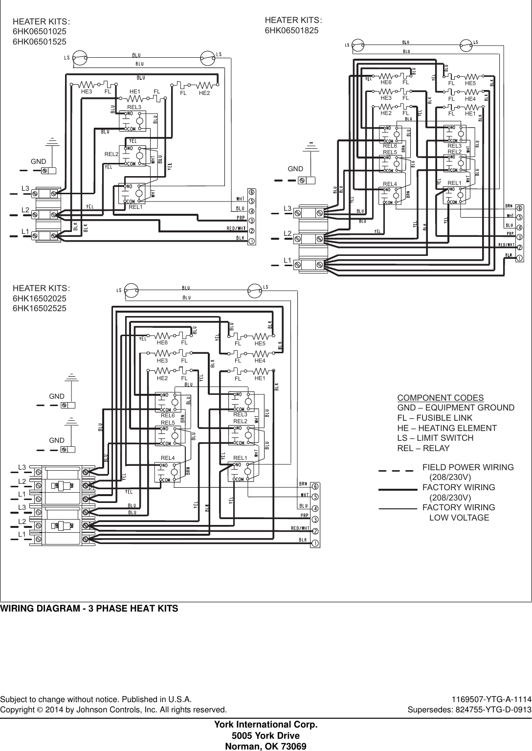 York Air Conditioners Wiring Diagrams Diagram
