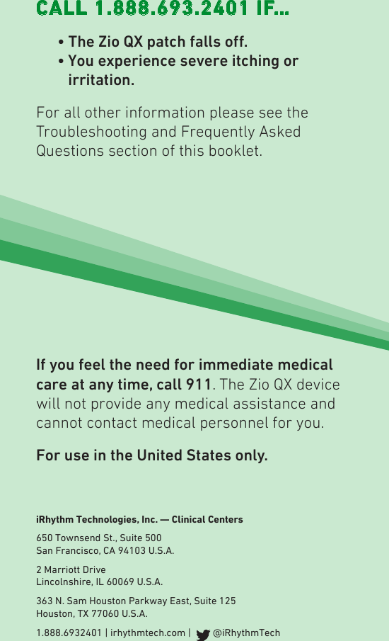 iRhythm Technologies AT17P Zio AT ECG Patch User Manual