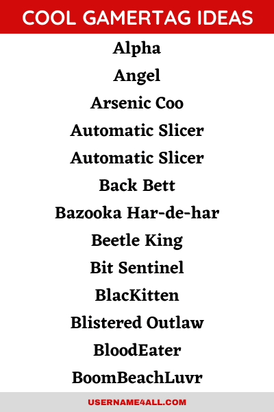 600+ Cool Gamertag Ideas List For Xbox, Ps4, And Pro Gamers