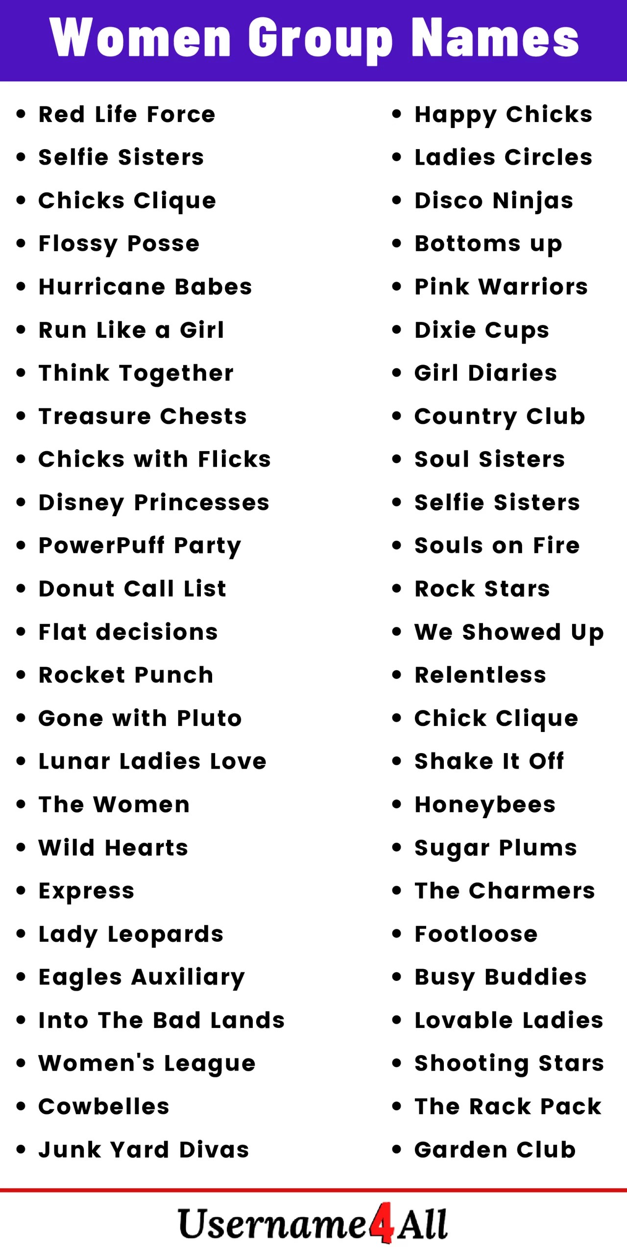 Catchy Girl Group Names