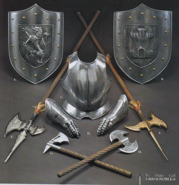 Wonderous World of Knights Wat were the wepons and armor that knights